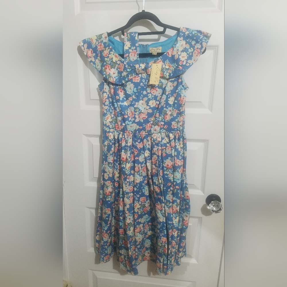 Lindy Bop "Hetty" Vintage Floral Garden Party Dress